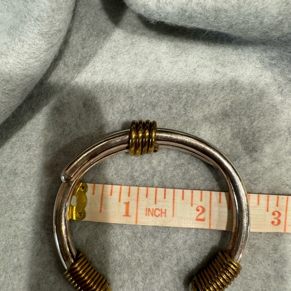Mexico TR22 Vintage Sterling Silver & brass Cuff bracelet!  Signed and stamped! - Picture 8 of 12